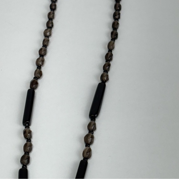 artisan Handmade Elegant Black Onyx and smoky quartz gemstone Necklace - Picture 7 of 15